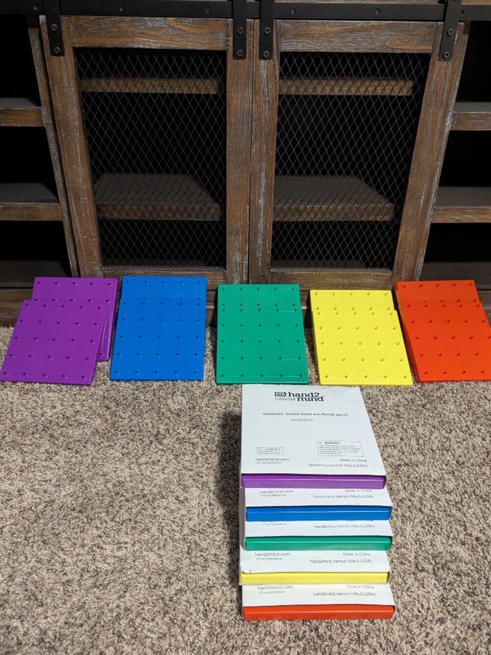 15 Hand2Mind Double-Sided Geoboards Item #76242